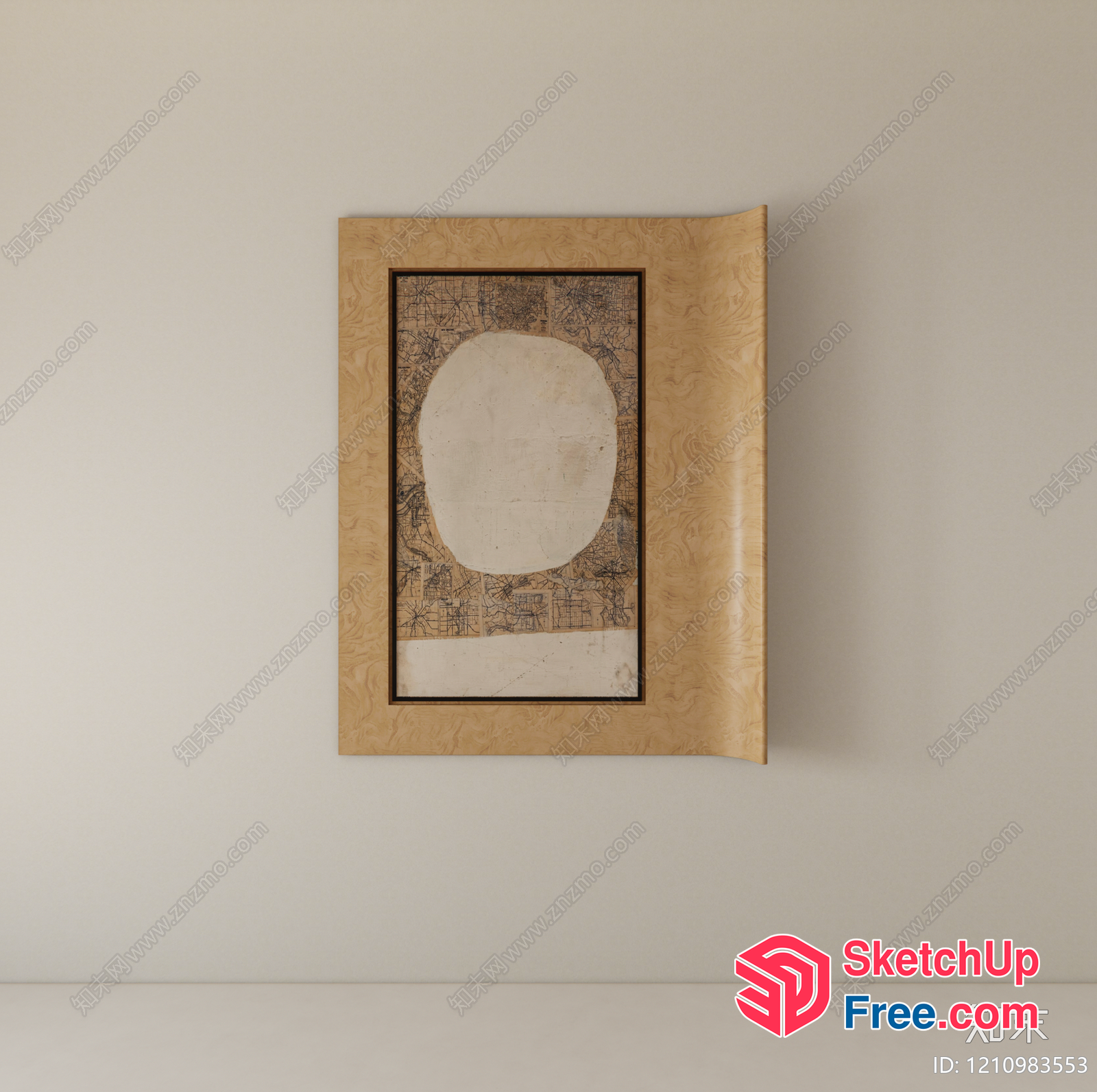 Vintage European Style Framed Artwork 3D SketchUp File