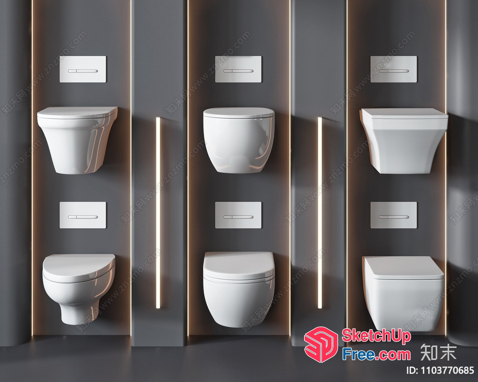 Modern Bathroom Fixtures 3D SketchUp File