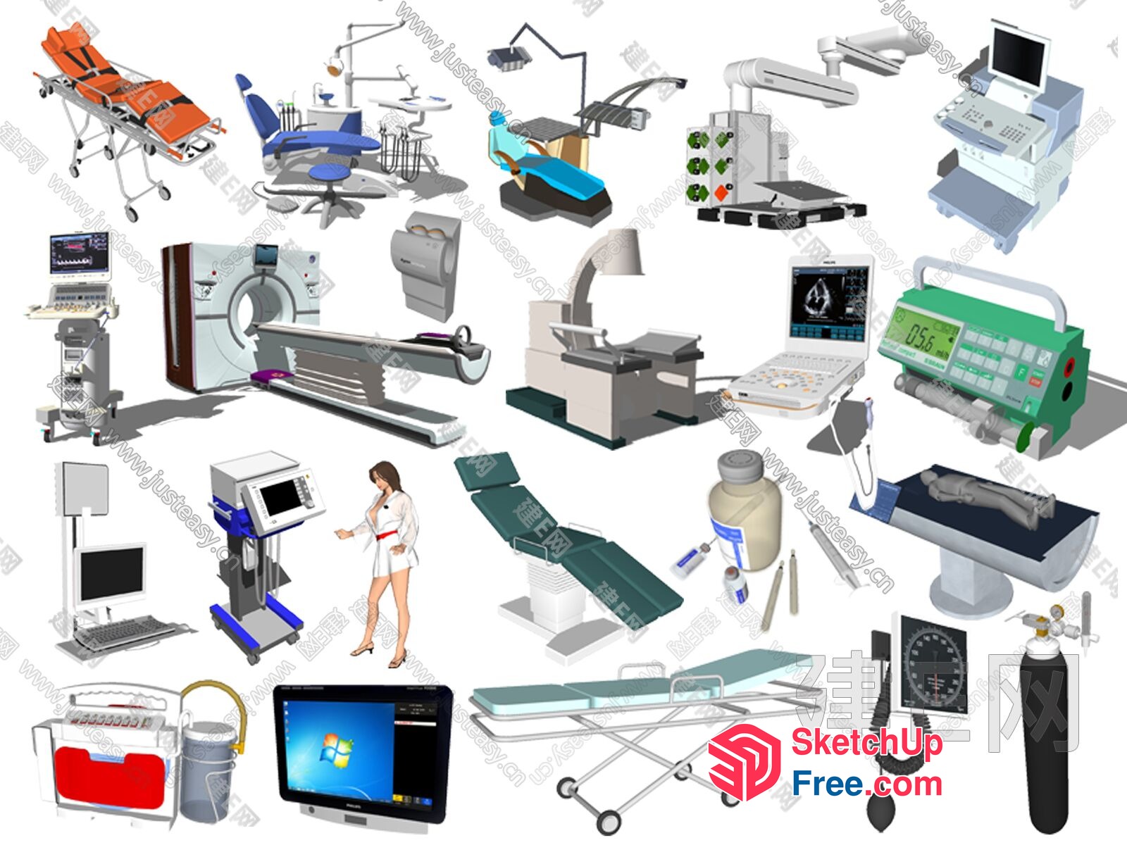 Medical Equipment Room 3D SketchUp File