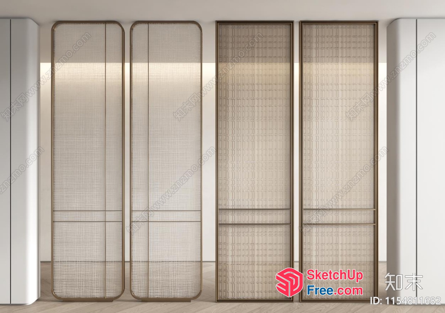 Partition Screen In Minimalist Style 3D SketchUp File