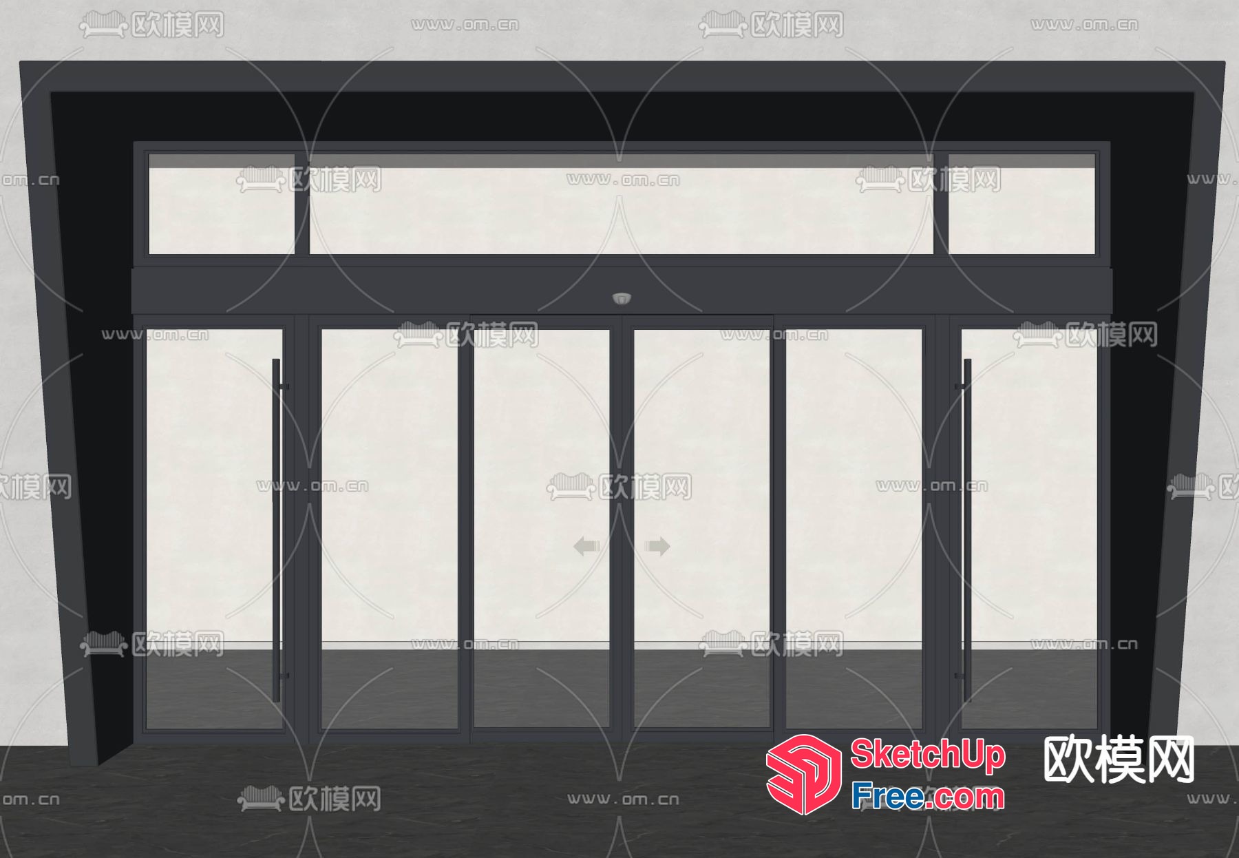 Modern Glass Door And Window Display 3D SketchUp File