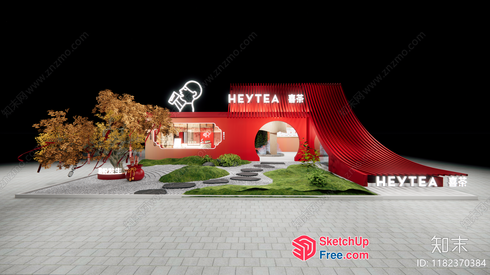 Japanese-Inspired Tea House 3D SketchUp File