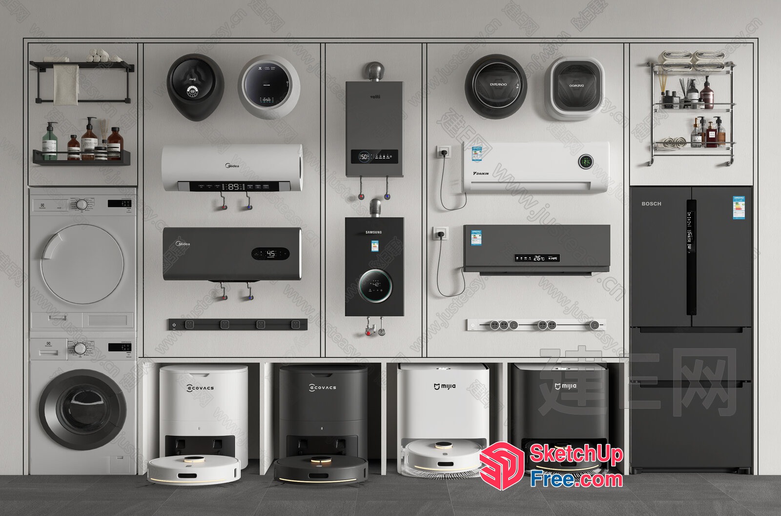 Modern Home Appliances Showcase 3D SketchUp File
