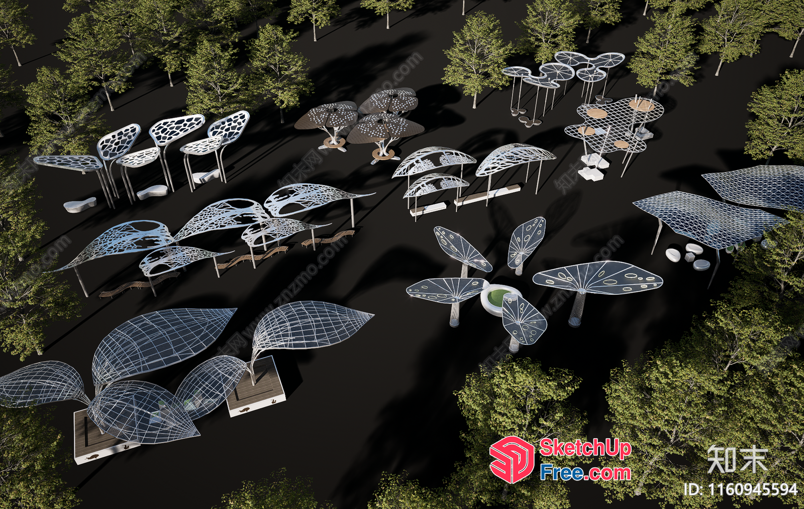 Modern Outdoor Furniture Arrangement 3D SketchUp File