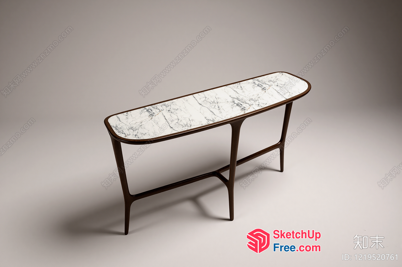 Marble-Topped Console Table 3D SketchUp File
