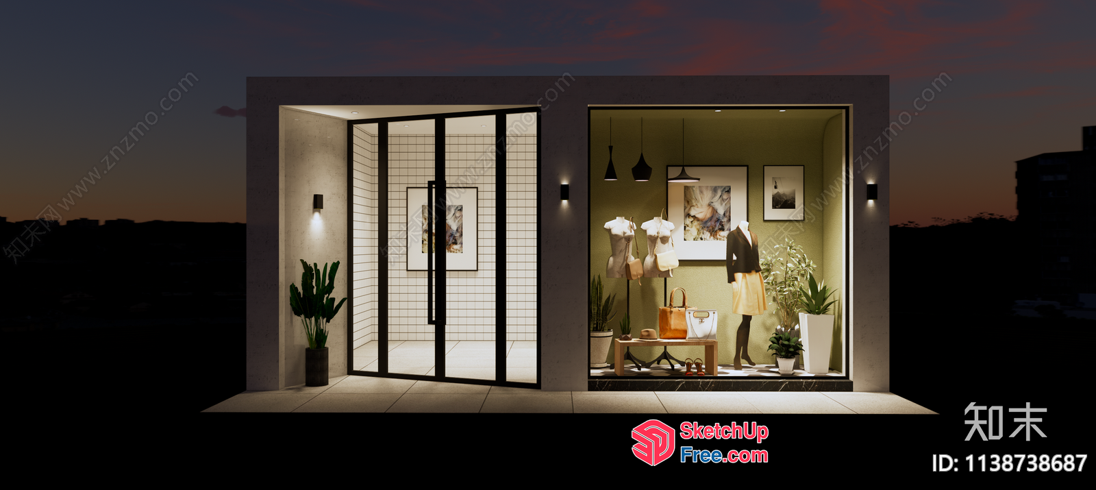 Fashionable Display Window Interior 3D SketchUp File