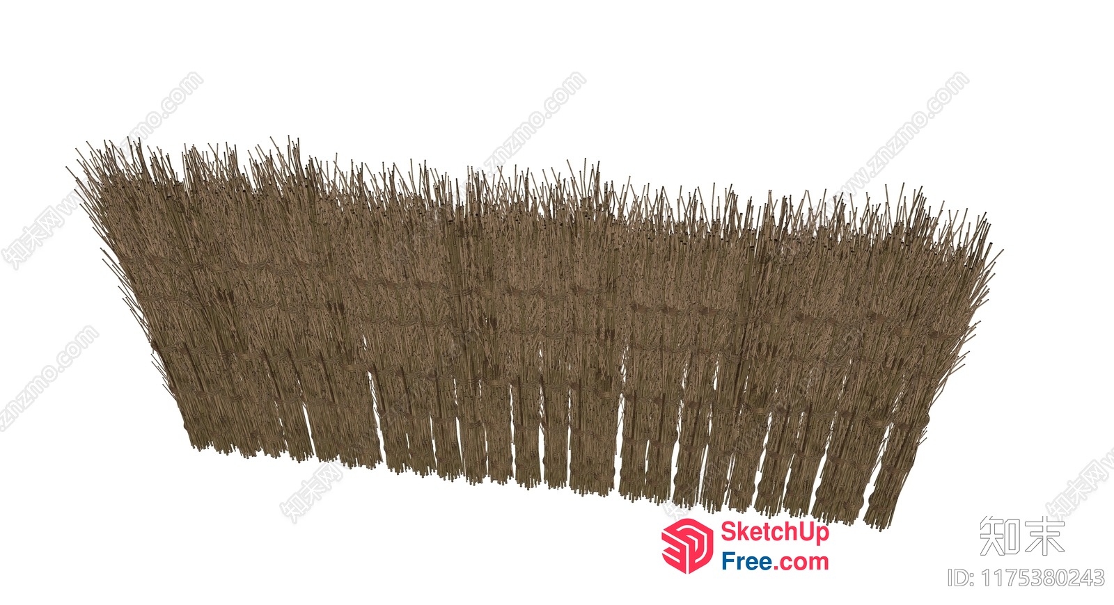 A Wall Of Brown Grass 3D SketchUp File