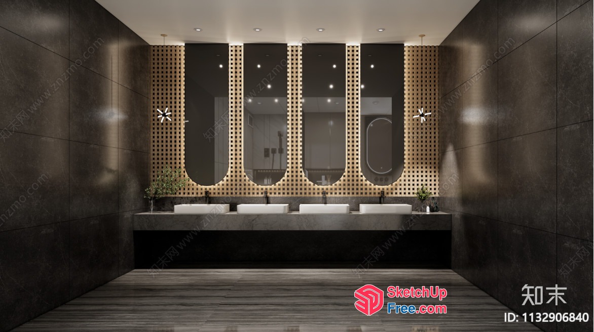 Modern Bathroom With Sleek Fixtures And Luxurious Decor 3D SketchUp File