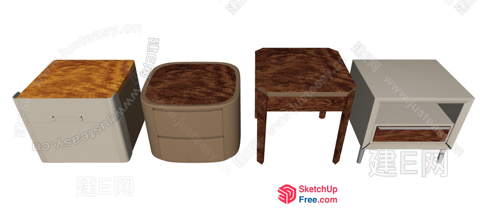 Four Modern Furniture Pieces 3D SketchUp File