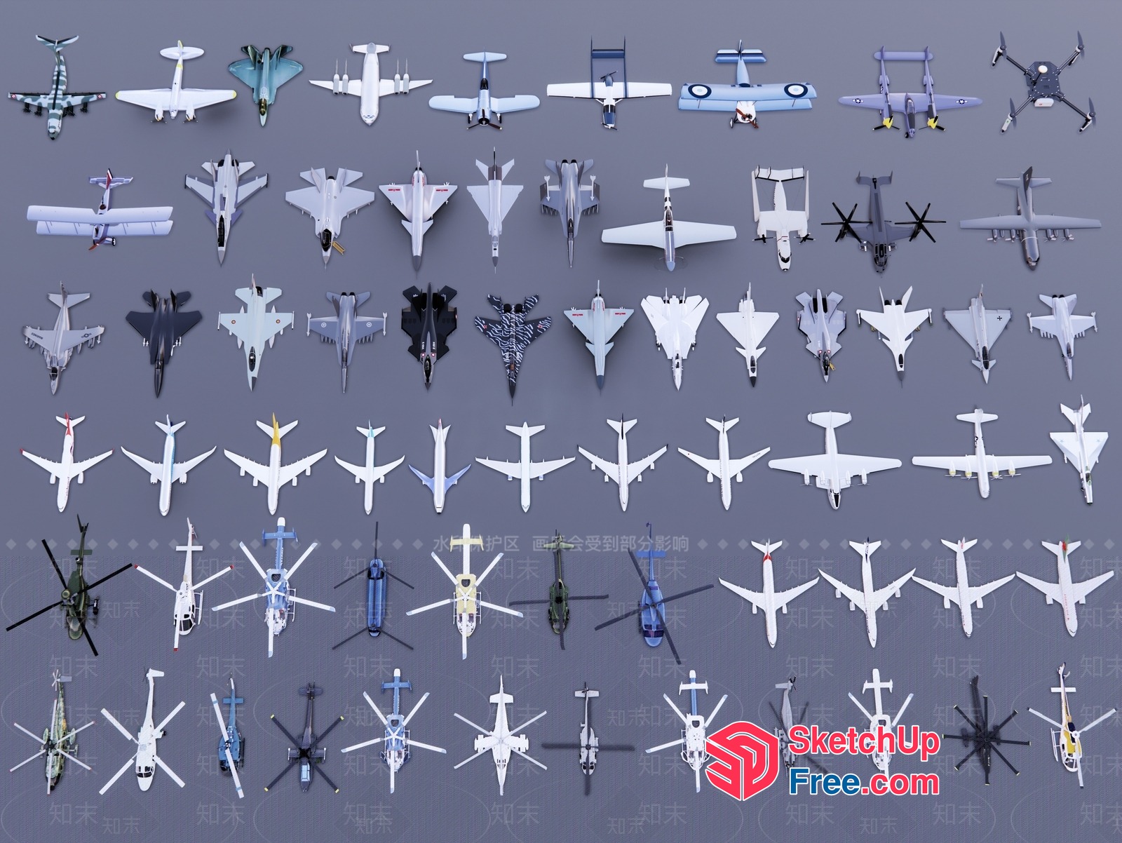 Military Aircraft Collection 3D SketchUp File
