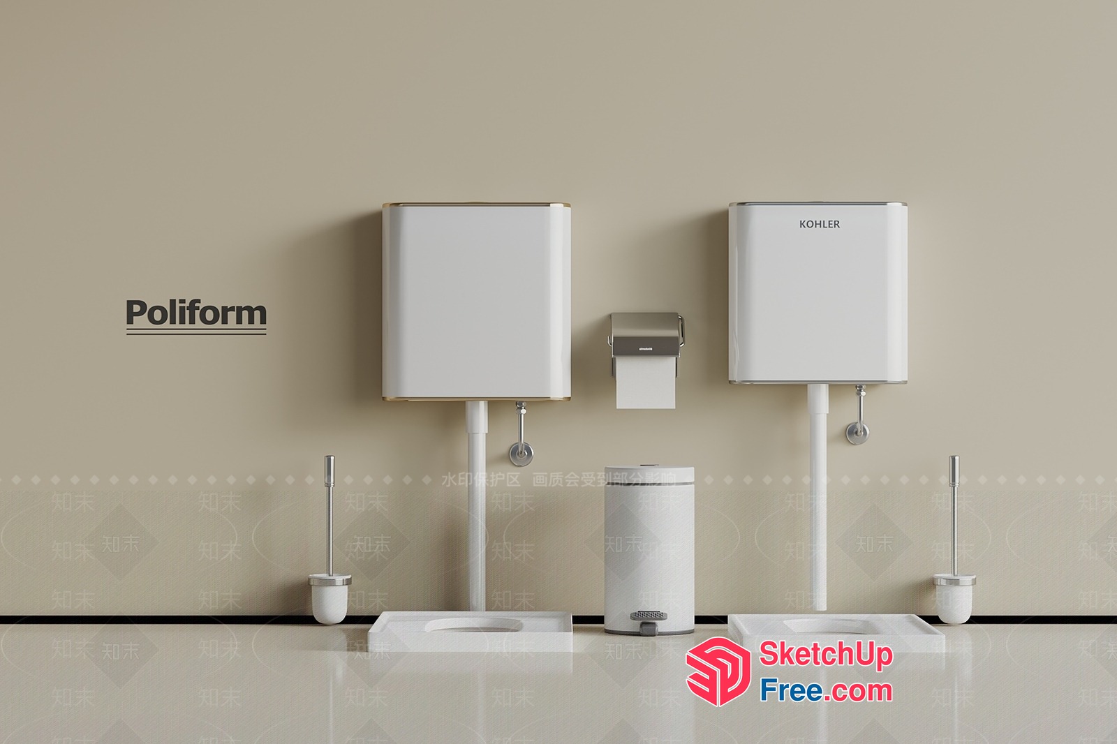 Poliform Bathroom Furniture 3D SketchUp File