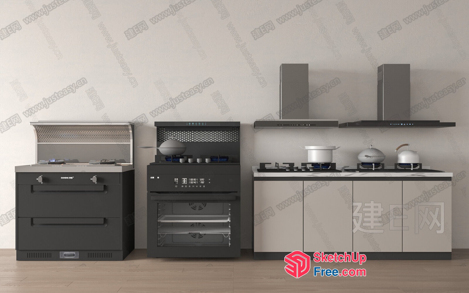 Modern Kitchen Appliances And Decor 3D SketchUp File