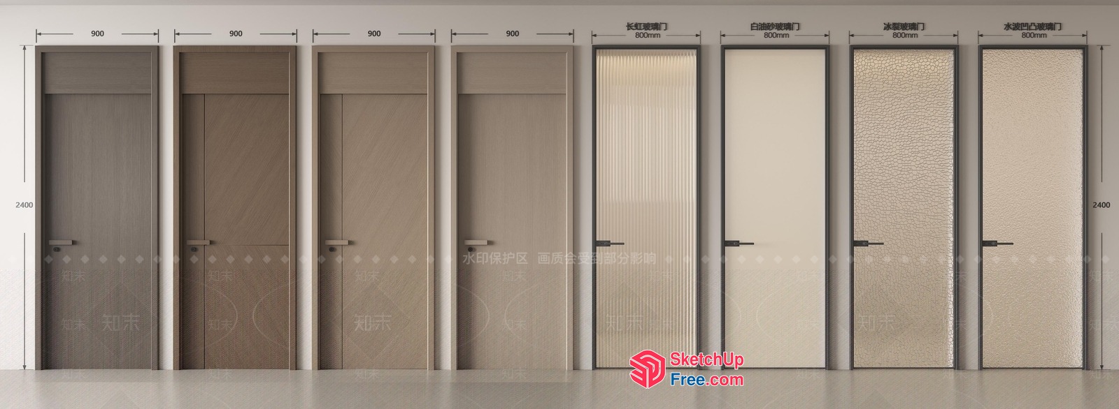 Modern Door Designs For Various Styles 3D SketchUp File