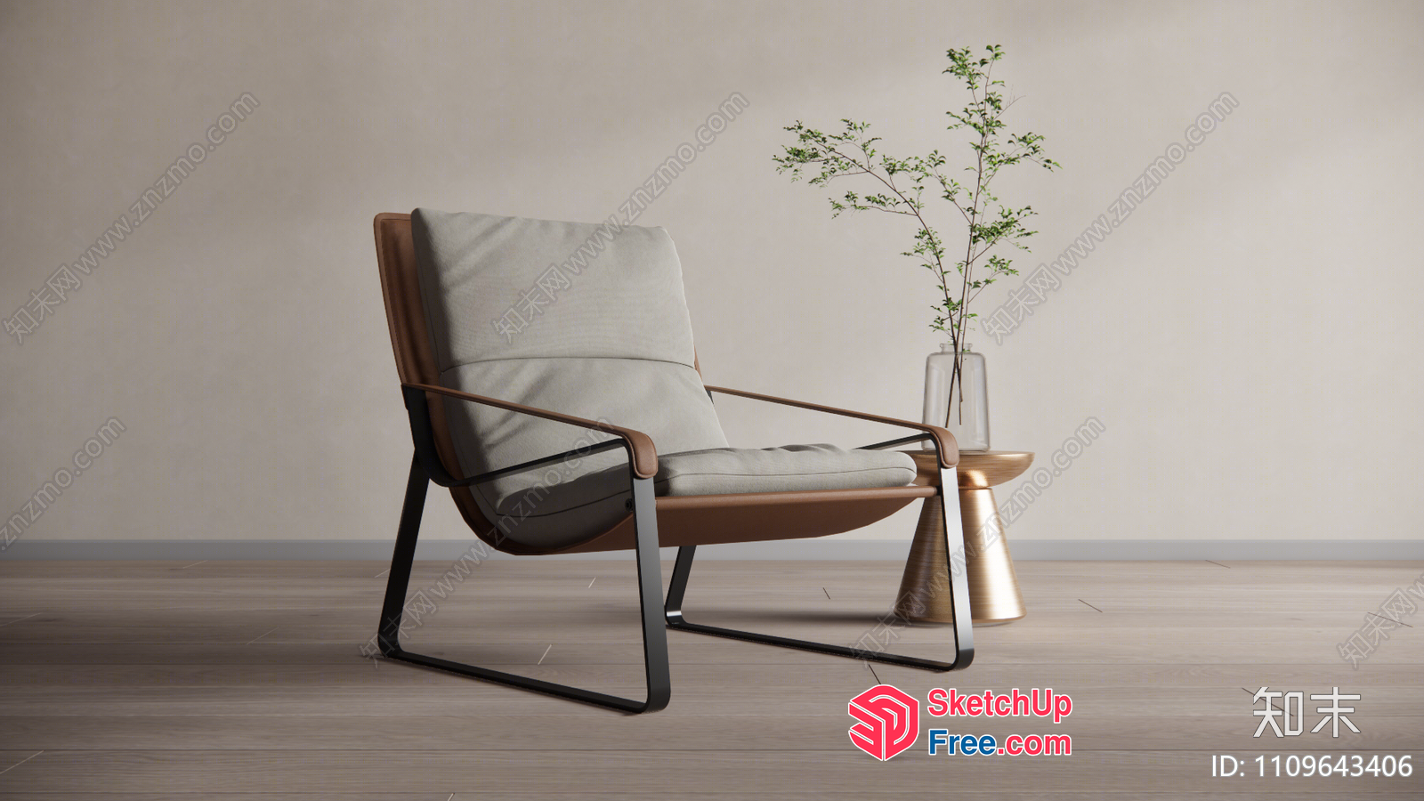 Minimalist Style Living Room Chair 3D SketchUp File