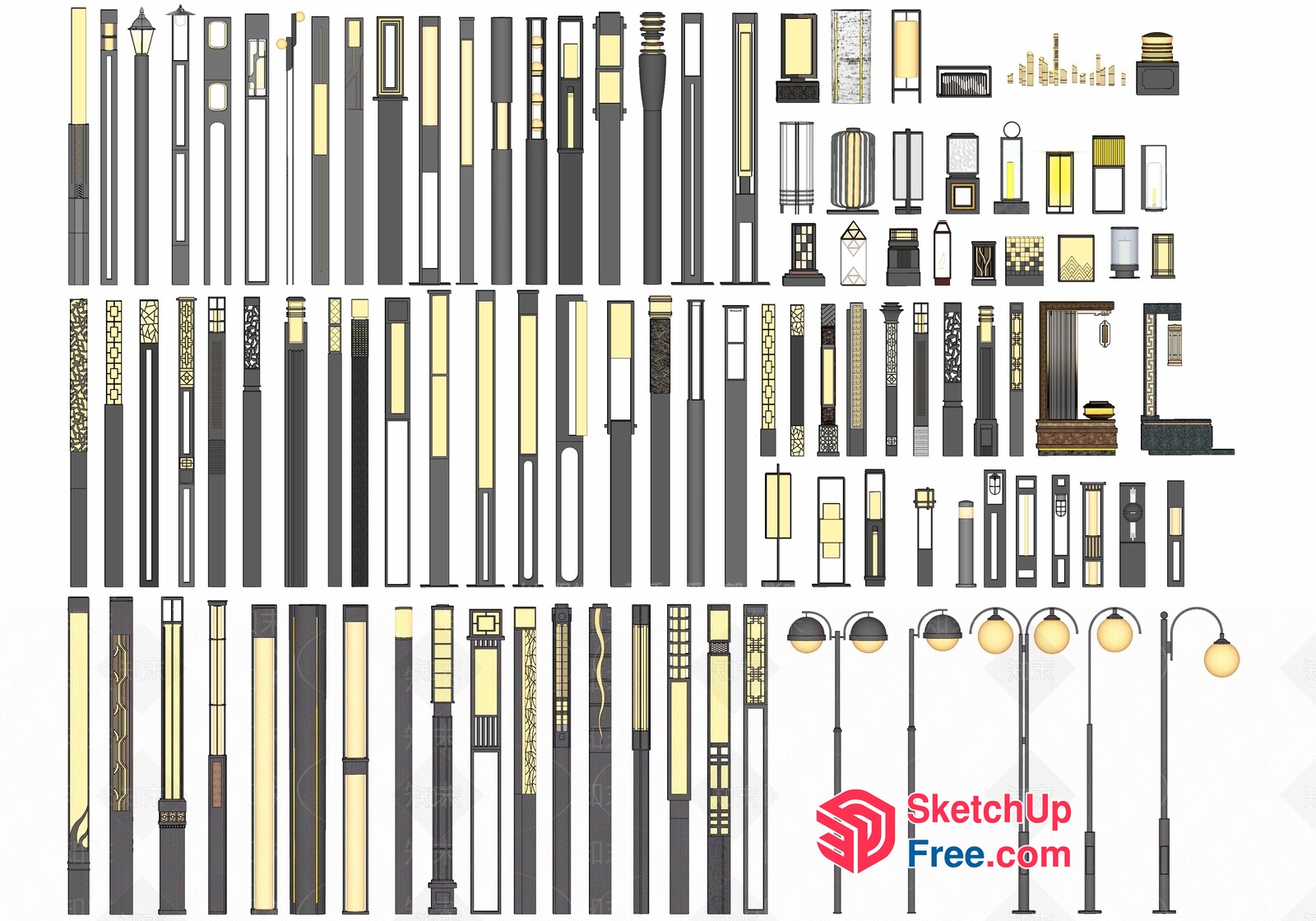 Exterior Pillar Designs And Decorations 3D SketchUp File