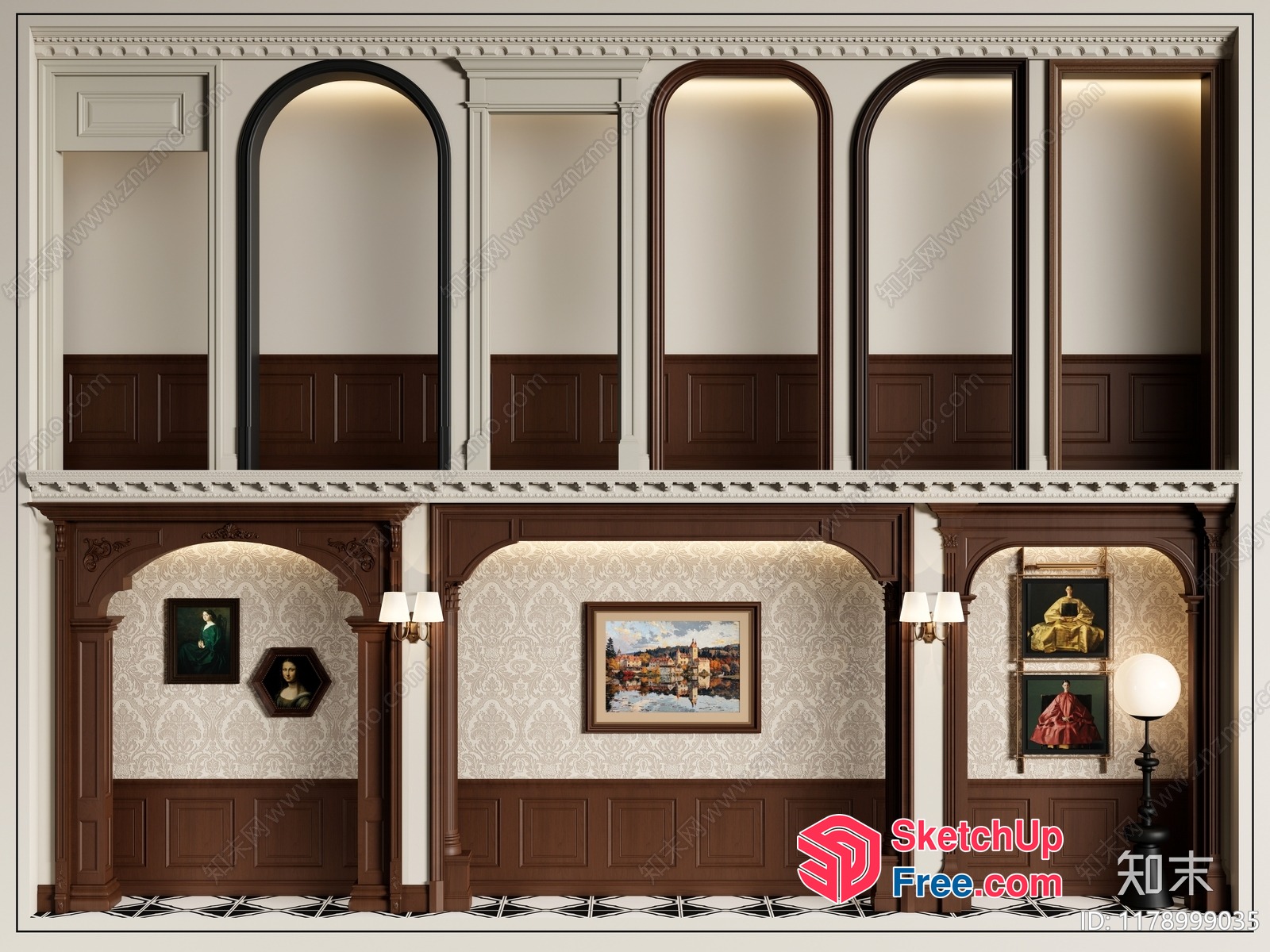 Classic European Style Interior Design 3D SketchUp File