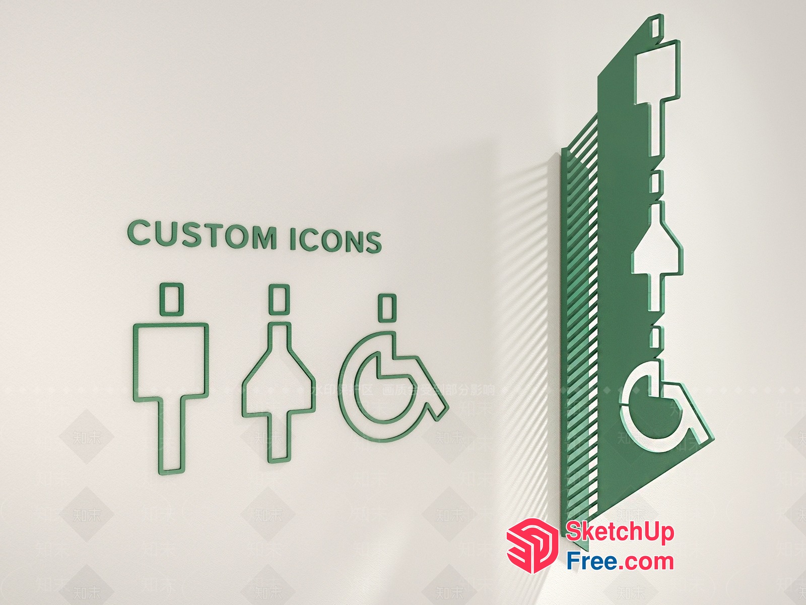 Custom Icons For Office Decor 3D SketchUp File