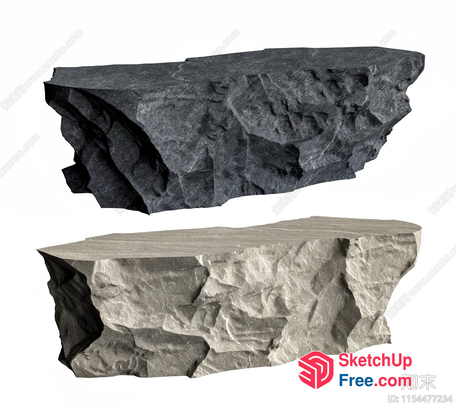 Natural Stone Rock Formations 3D SketchUp File