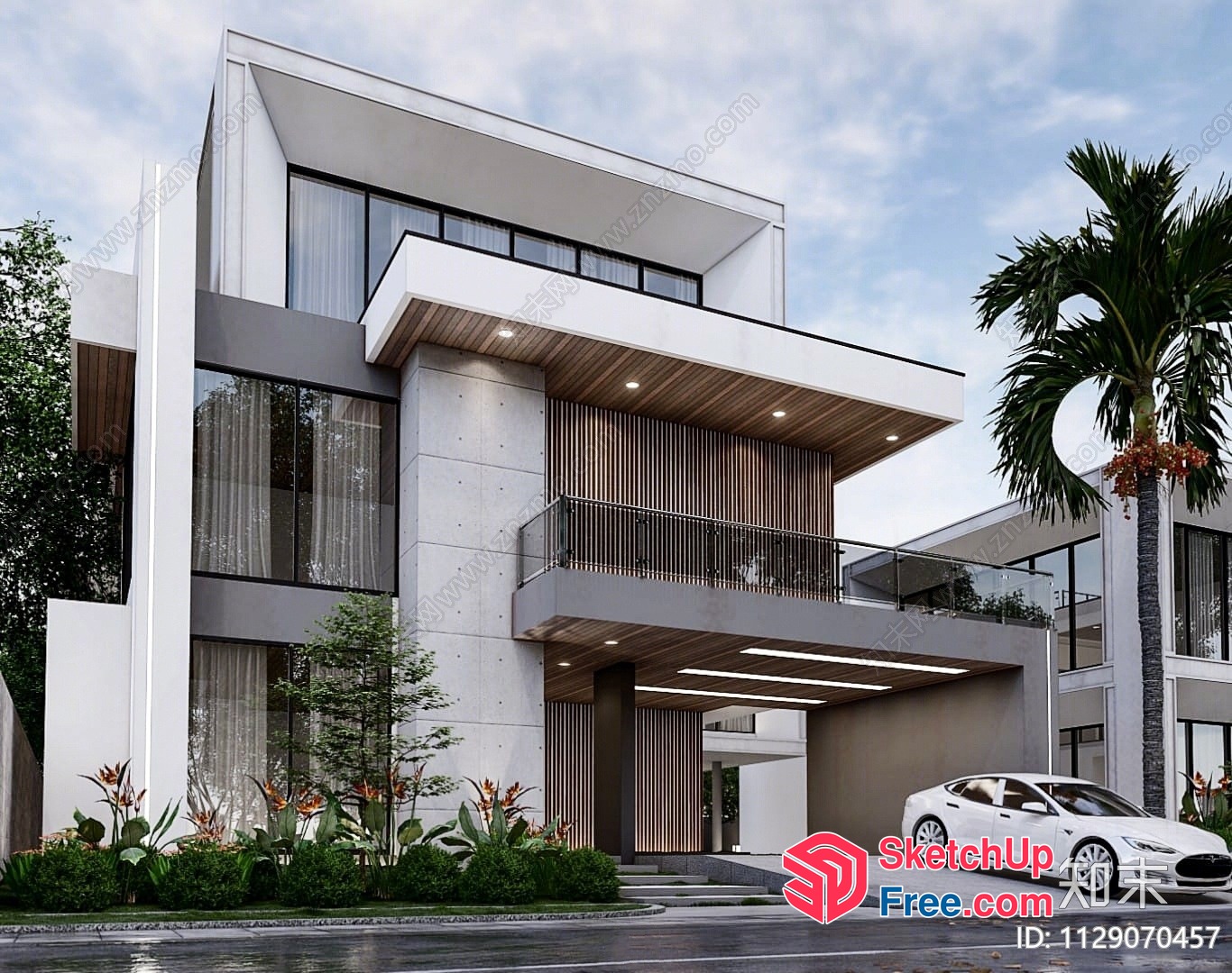 Modern Contemporary Villa Exterior With Sleek Design And Luxurious Features 3D SketchUp File
