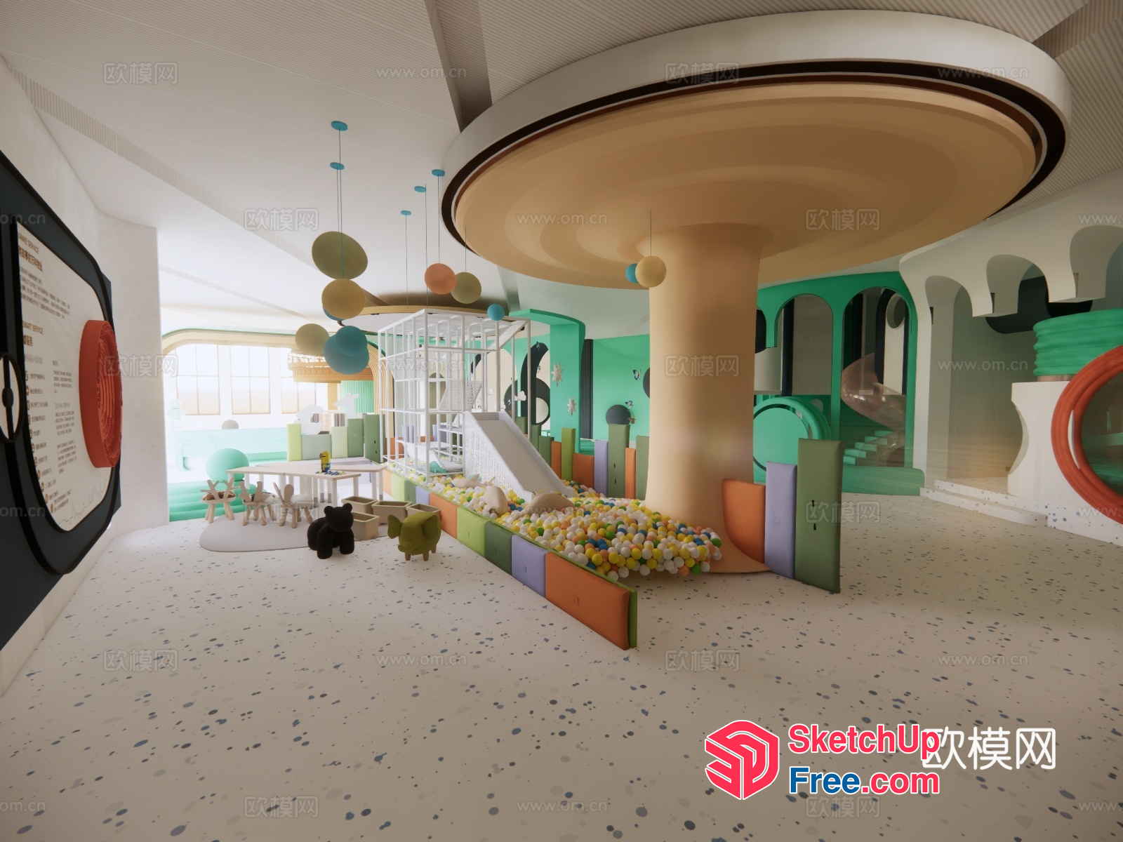 Playful Modern Space 3D SketchUp File