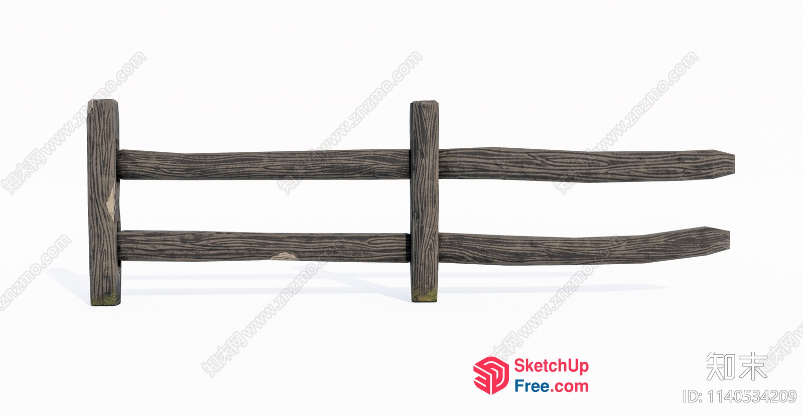 Wooden Fencing For Outdoor Boundaries 3D SketchUp File