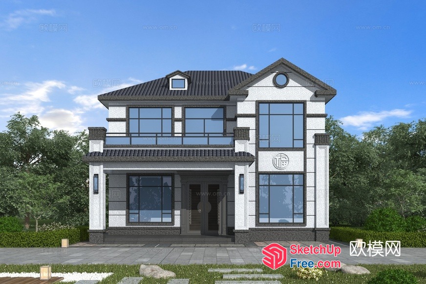 Elegant And Sophisticated Modern Villa 3D SketchUp File