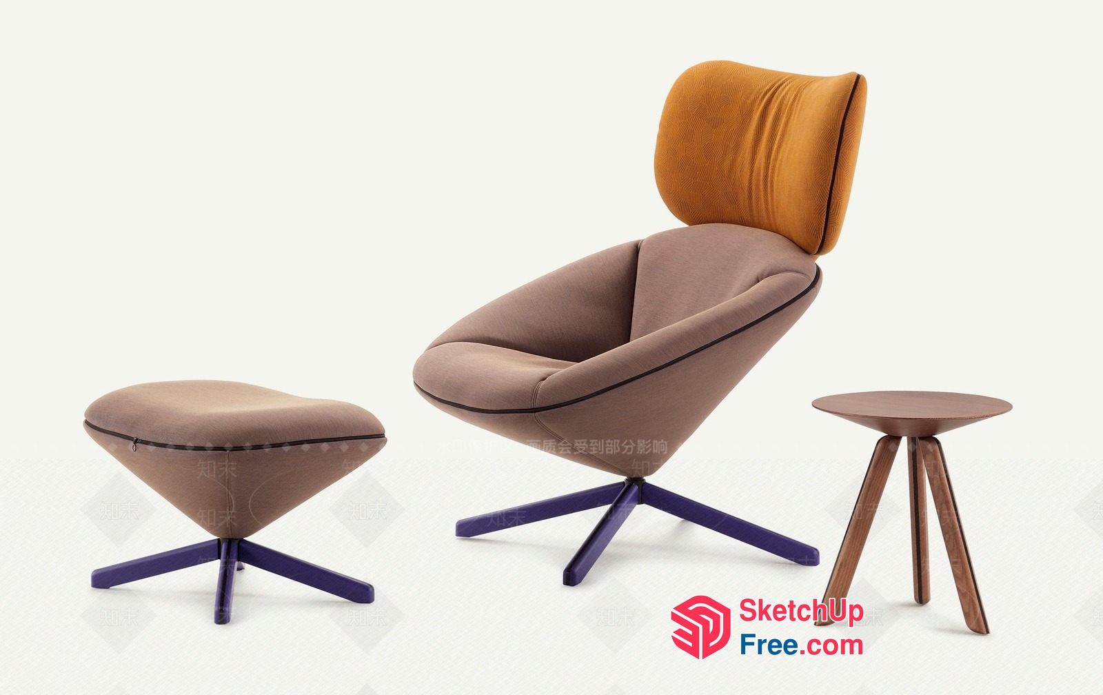 Modern Chair And Stool Set 3D SketchUp File