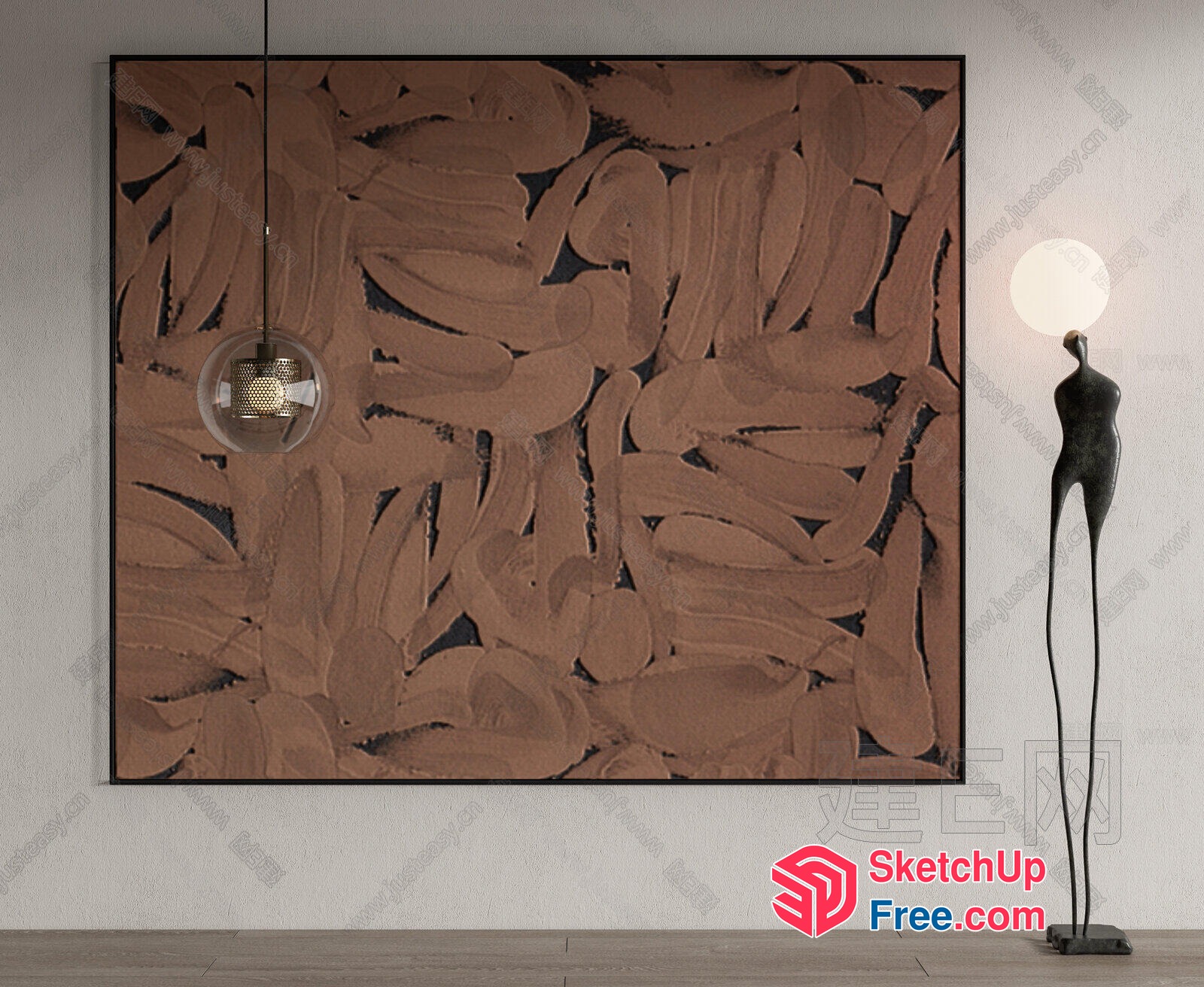 Abstract Artwork And Sculpture In Earthy Tones 3D SketchUp File