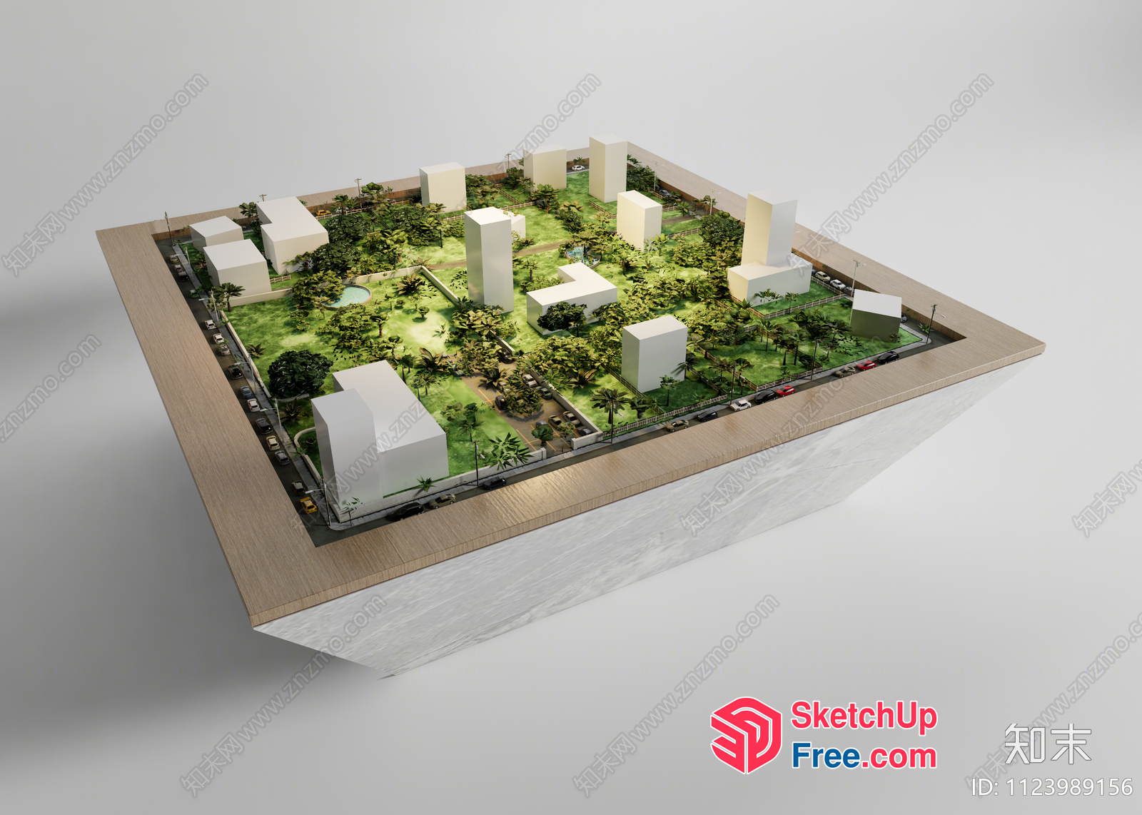 3D Model Of A Modern Residential Complex 3D SketchUp File