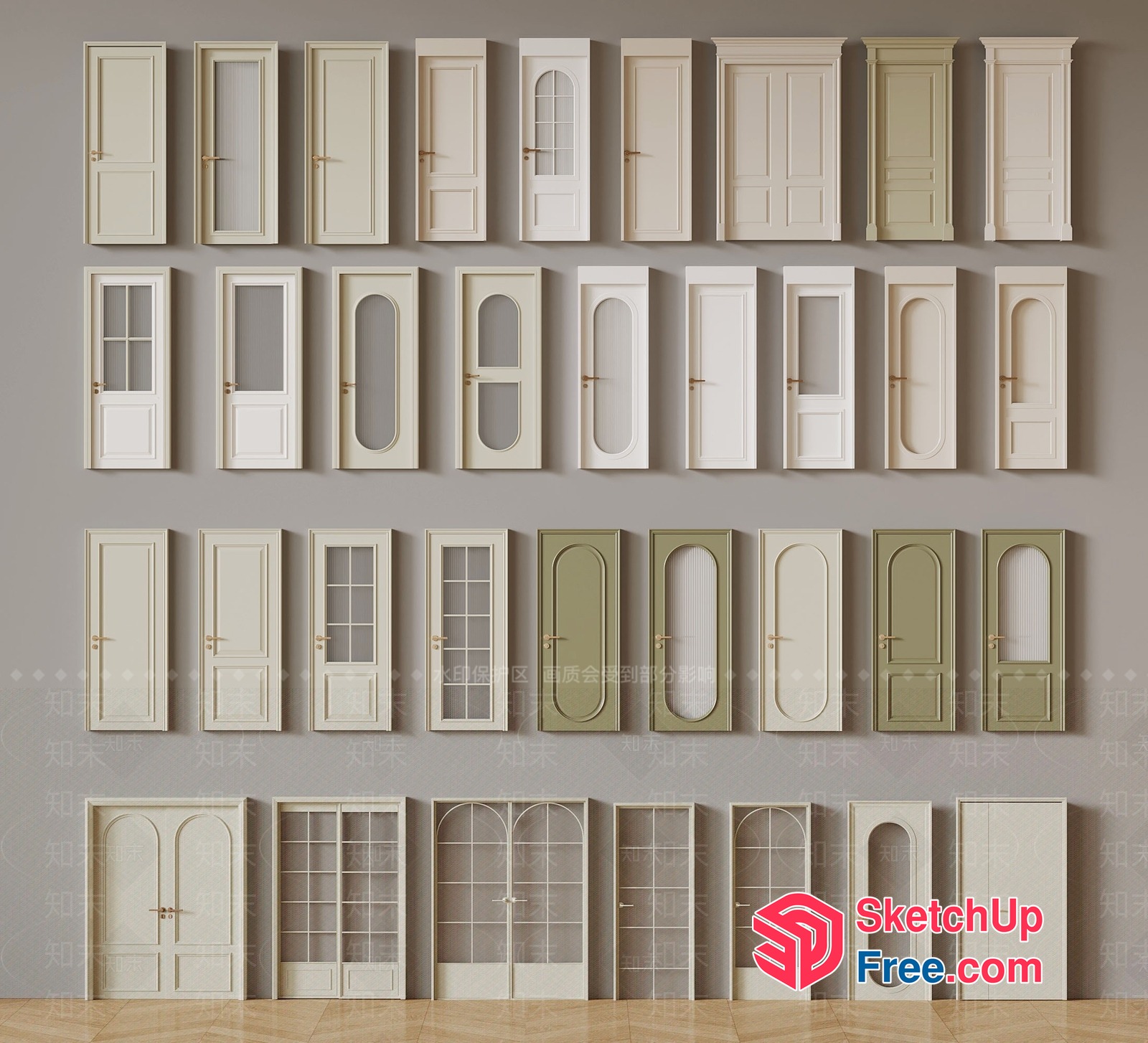 Various Door Styles And Designs 3D SketchUp File