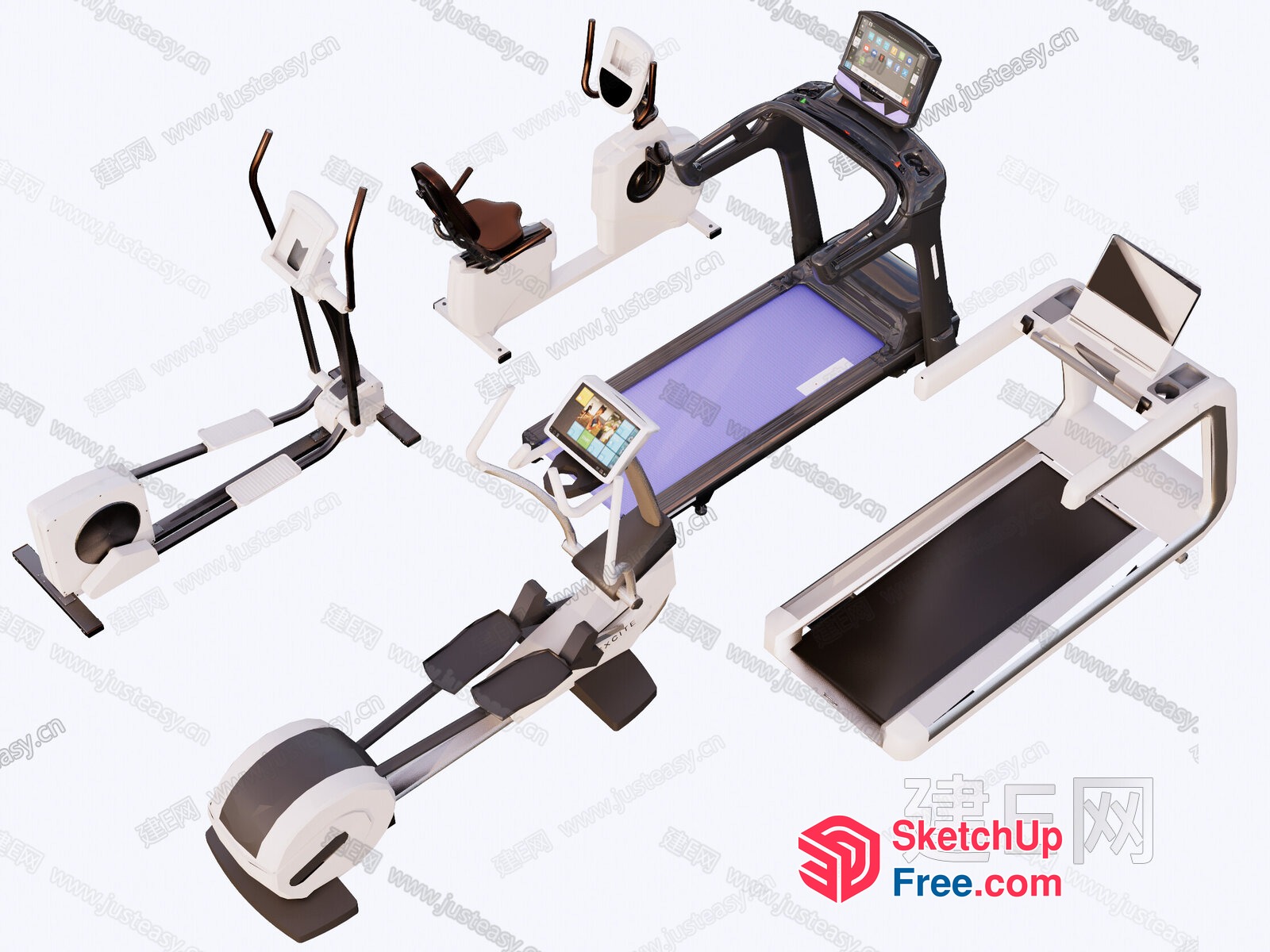 Gym Equipment Layout 3D SketchUp File