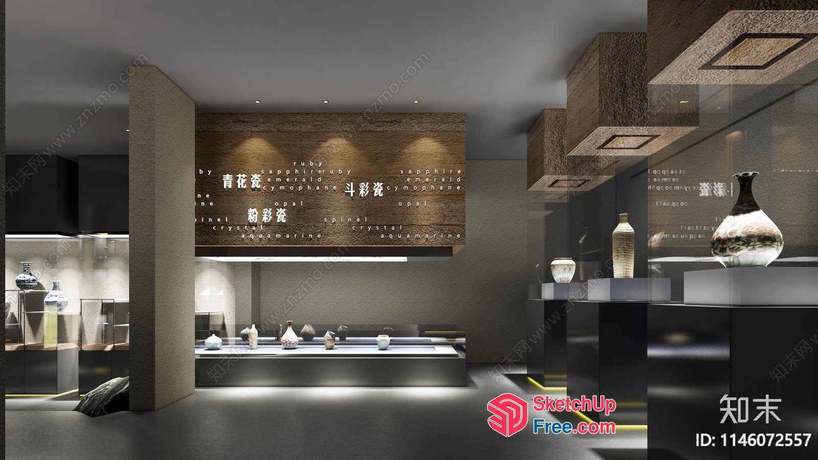 A Modern And Elegant Interior Design With Asian Influences 3D SketchUp File