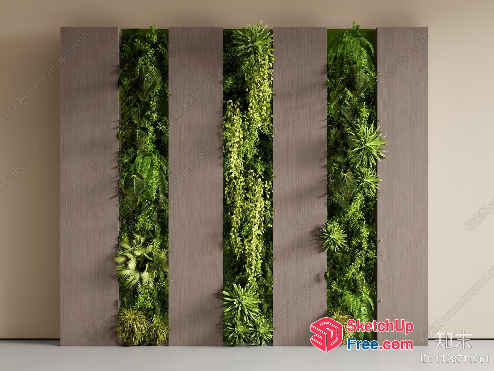 Modern Vertical Garden Design 3D SketchUp File
