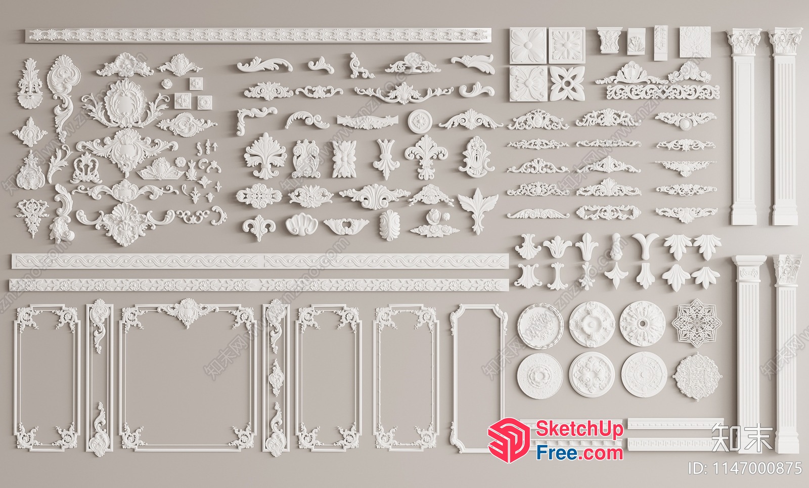 Intricate Ornate Decorative Moulding 3D SketchUp File