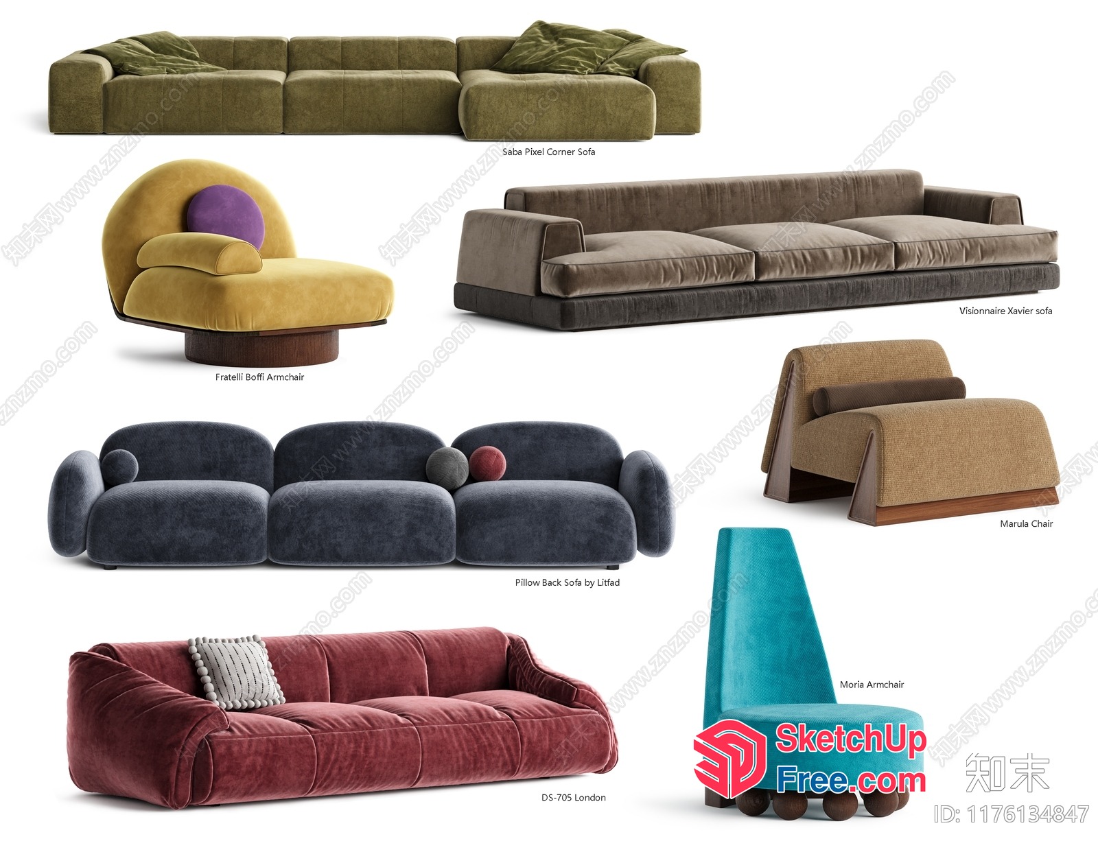 Modern Furniture Collection For Contemporary Living Spaces 3D SketchUp File