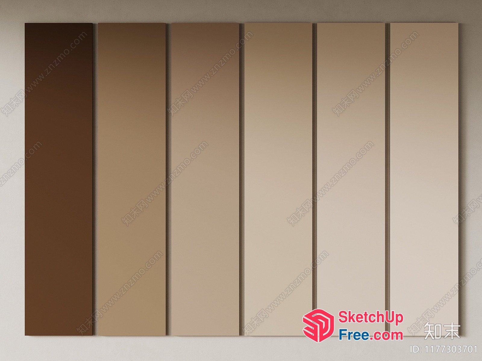 Colorful Wall Panels In Various Shades 3D SketchUp File