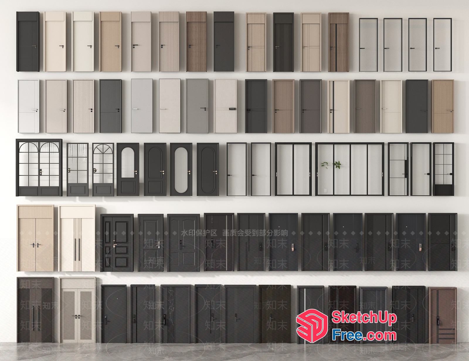Various Doors And Windows 3D SketchUp File