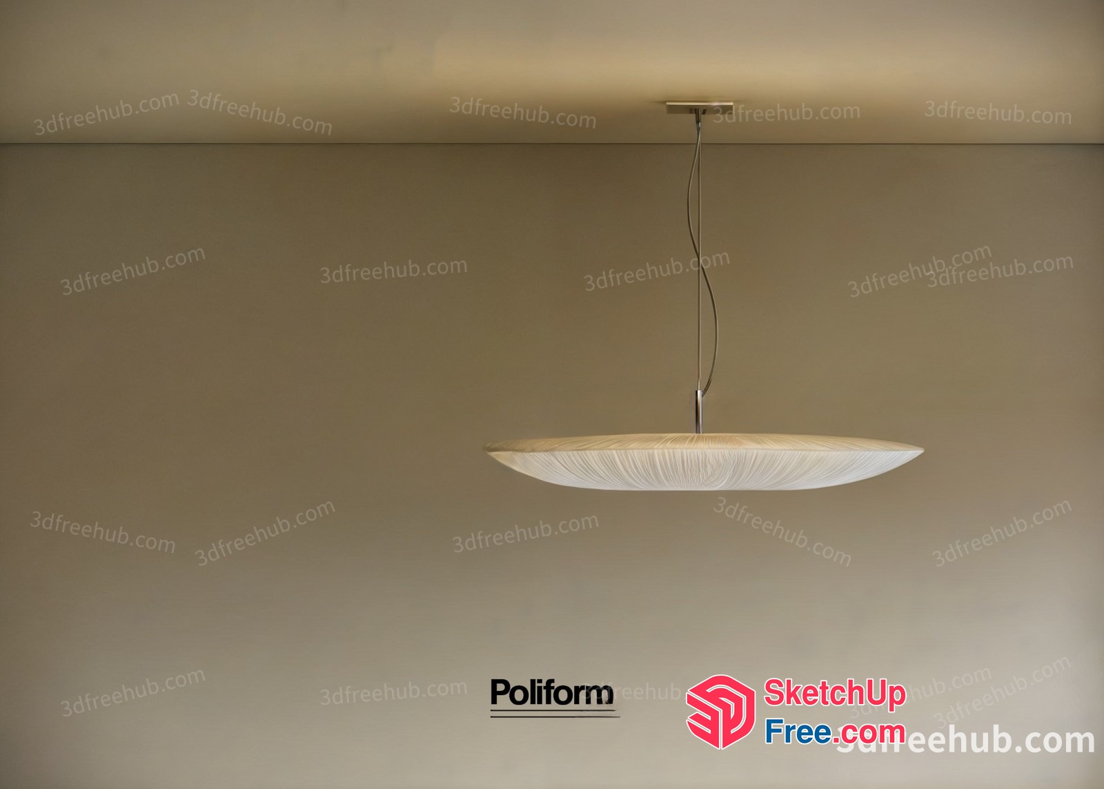 Hanging Light Fixture With Unique Design 3D SketchUp File