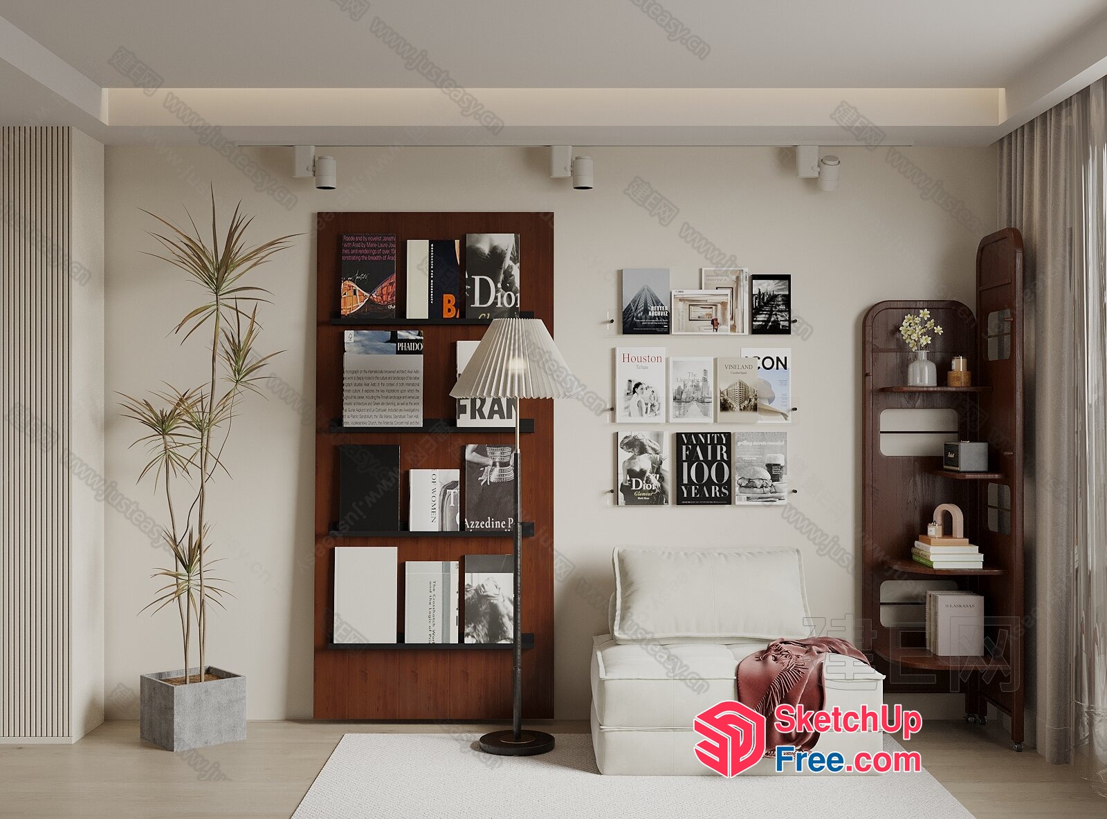 Modern Minimalist Living Room Interior 3D SketchUp File