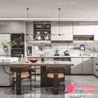 Modern Kitchen Interior With Sleek White Cabinets And Marble Countertops 3D SketchUp File