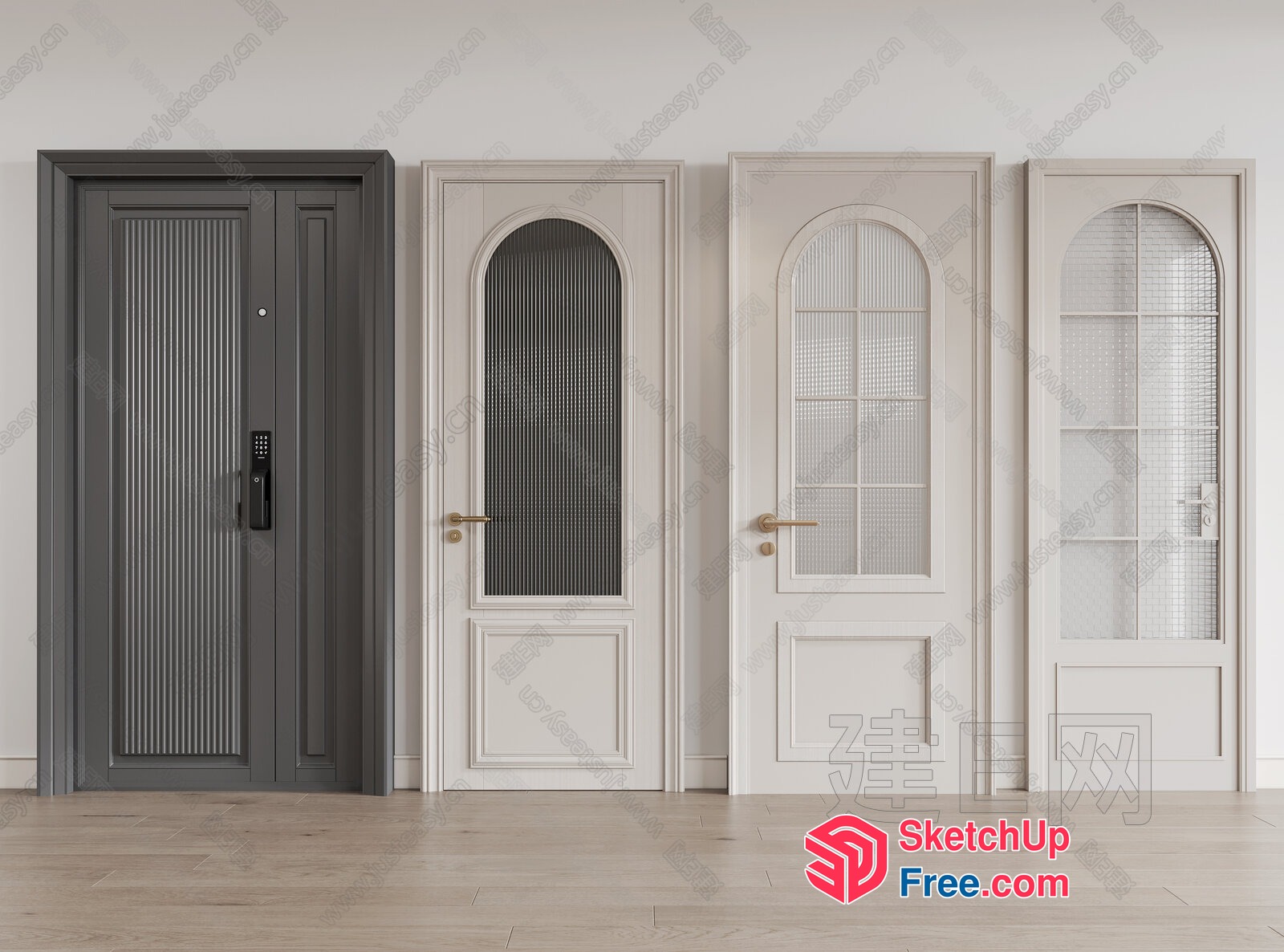 Elegant Doors With Classic And Modern Styles 3D SketchUp File