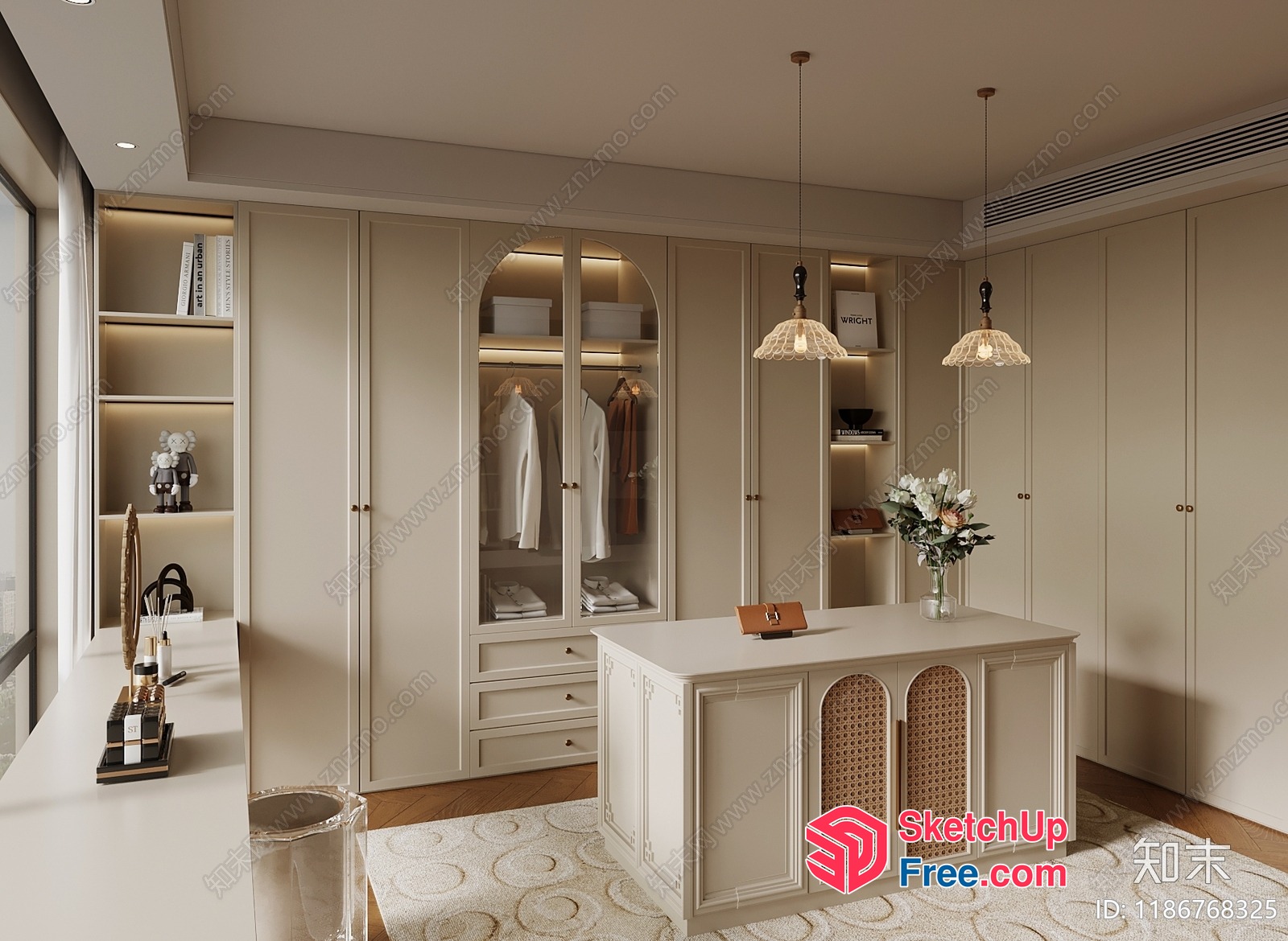 Elegant Creamy Style Interior 3D SketchUp File