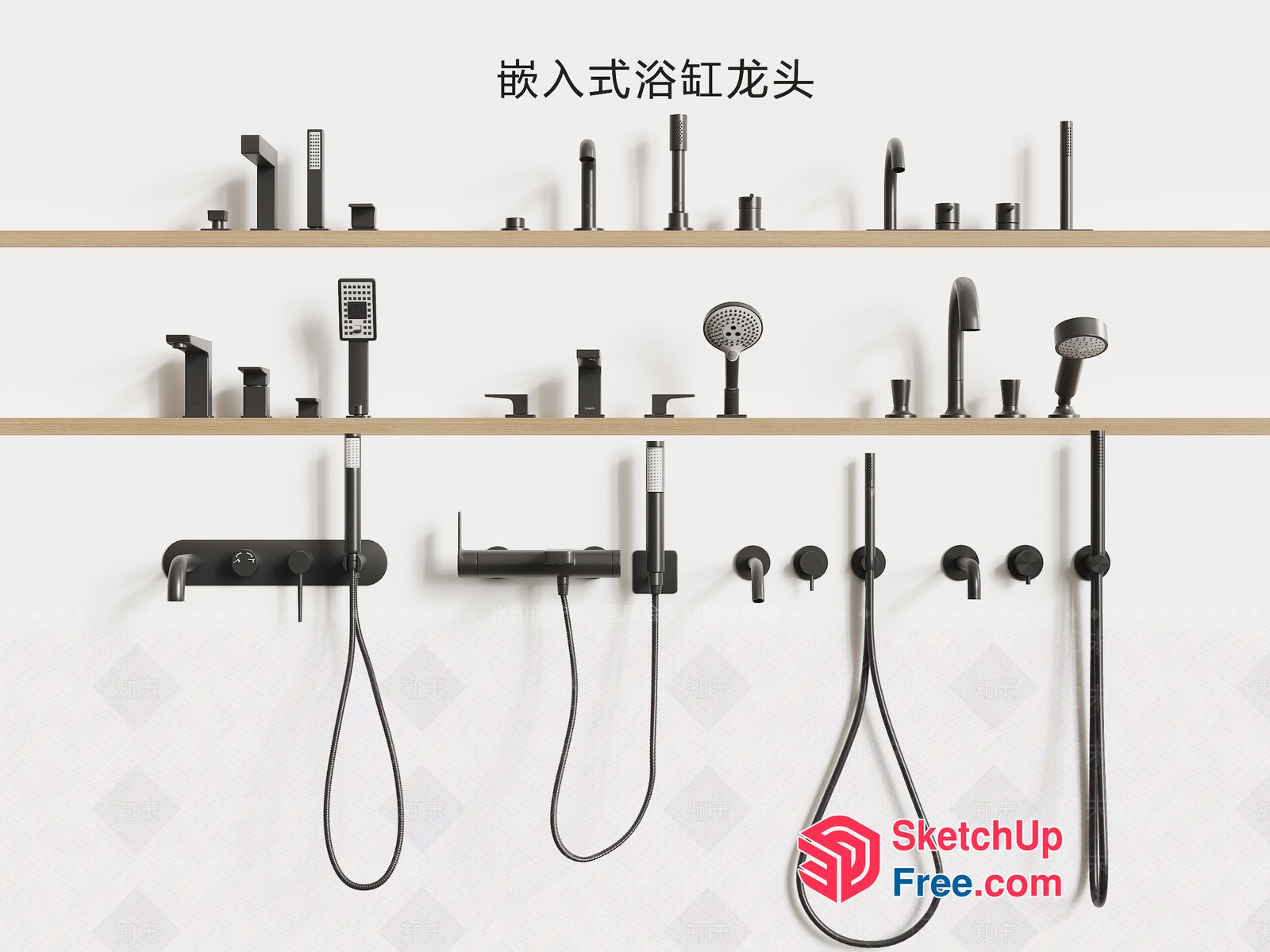 Modern Bathroom Fixtures And Accessories 3D SketchUp File