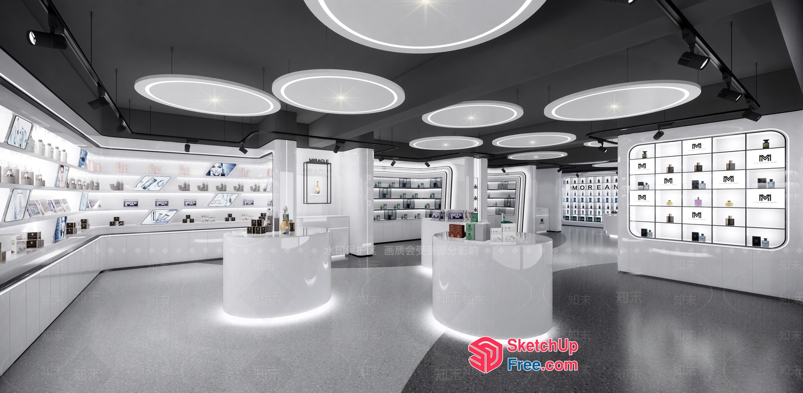 Modern Commercial Retail Space 3D SketchUp File