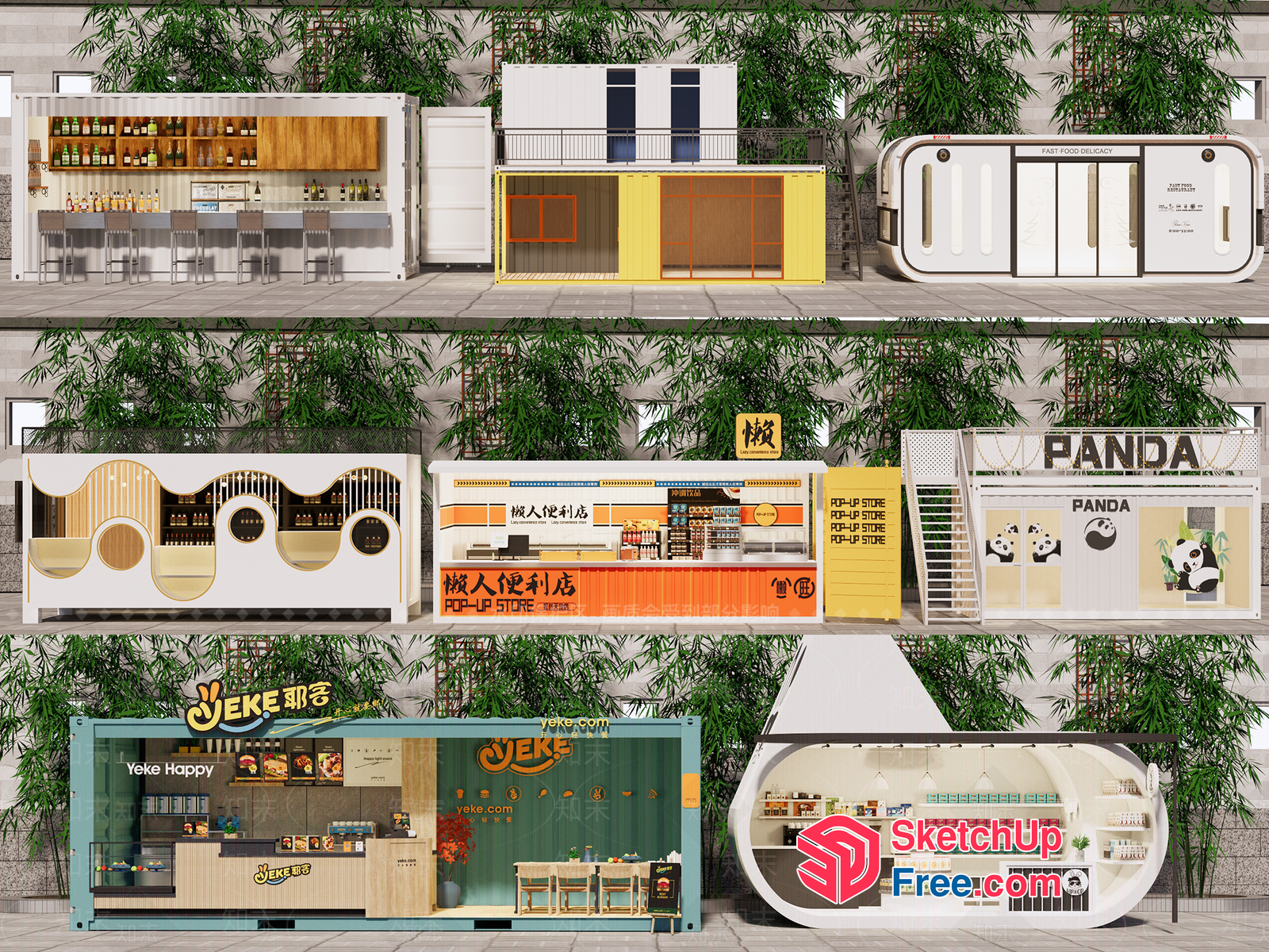 Modern Asian-Inspired Interior Design 3D SketchUp File