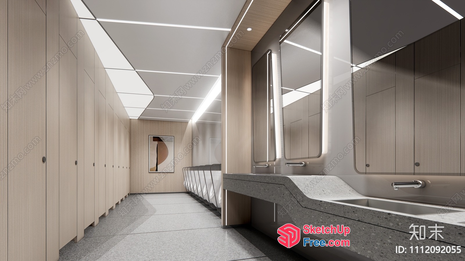 Modern Bathroom With Sleek And Minimalist Design 3D SketchUp File