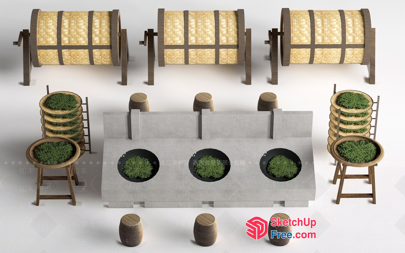 Traditional Japanese Tea Ceremony Room 3D SketchUp File