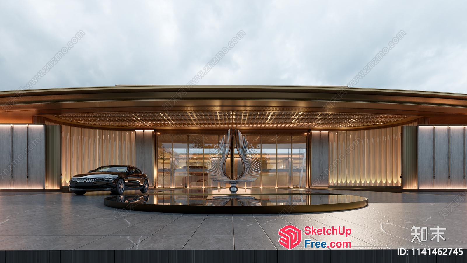 Glass Curtain Wall Garage 3D SketchUp File