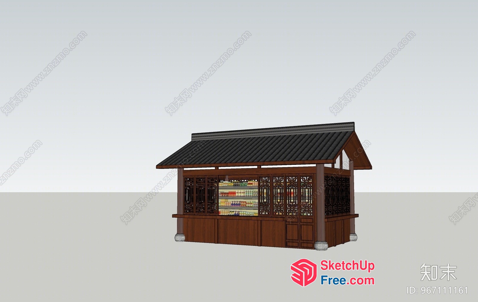 Traditional Chinese Food Stall 3D SketchUp File