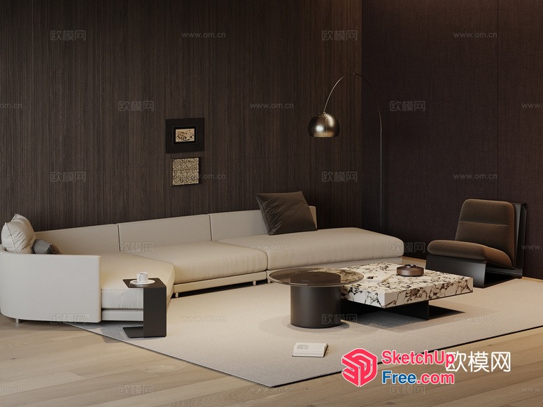 Elegant And Modern Living Room Design 3D SketchUp File